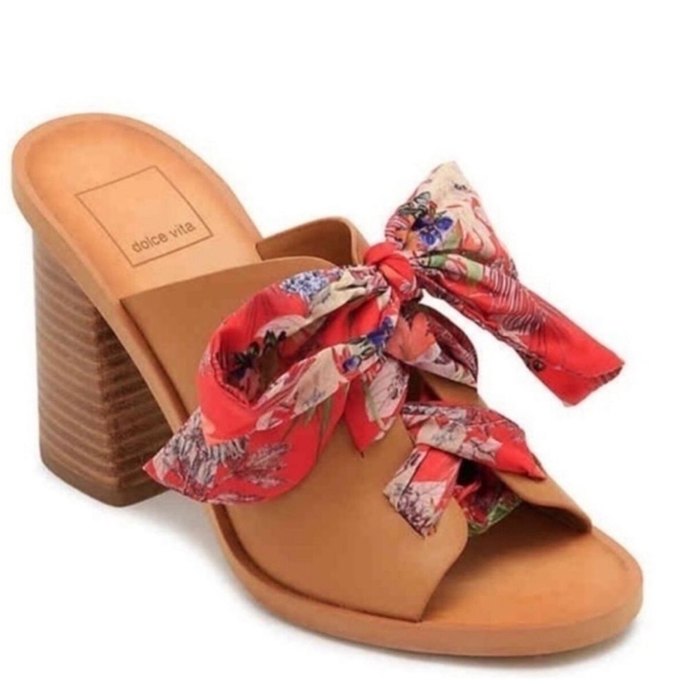 dolce vita Aleeya heels with tie front scarf detail size 10
